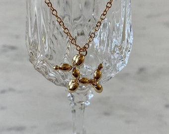 Golden Balloon Dog Necklace: 14K Gold Filled Whimsical Jewelry
