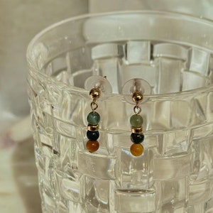 Tiger Eye Earrings, 14K Gold Filled Earrings, Gemstone Earrings, Tiger Eye Jewelry, Gift for her