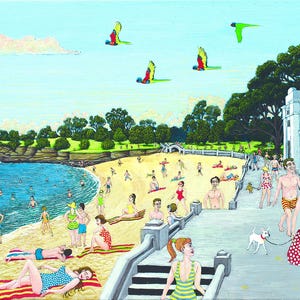 1960s Balmoral - Australian Art Print of a Painting by Denis Meagher. Available in 3 sizes.