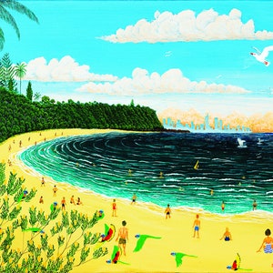 Gold Coast - Australian Art Print of a Painting by Denis Meagher. Available in 3 sizes.