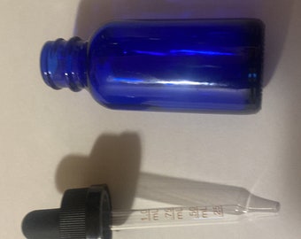 1 OZ Cobalt Blue Dropper with locking cap