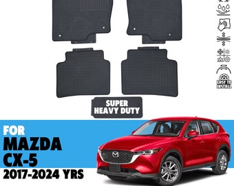Floor mats for MAZDA CX-5 2017-2024 All Weather Rubber Set Black Anti-slip flex