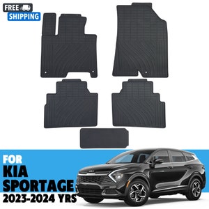 Dywaniki podłogowe do KIA SPORTAGE 2023-2024 All Weather Rubber Set Czarne Antypoślizgowe flex