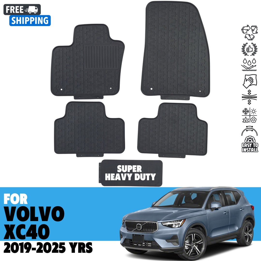 Floor Mats for VOLVO XC40 20192025 All Weather Superheavyduty Rubber
