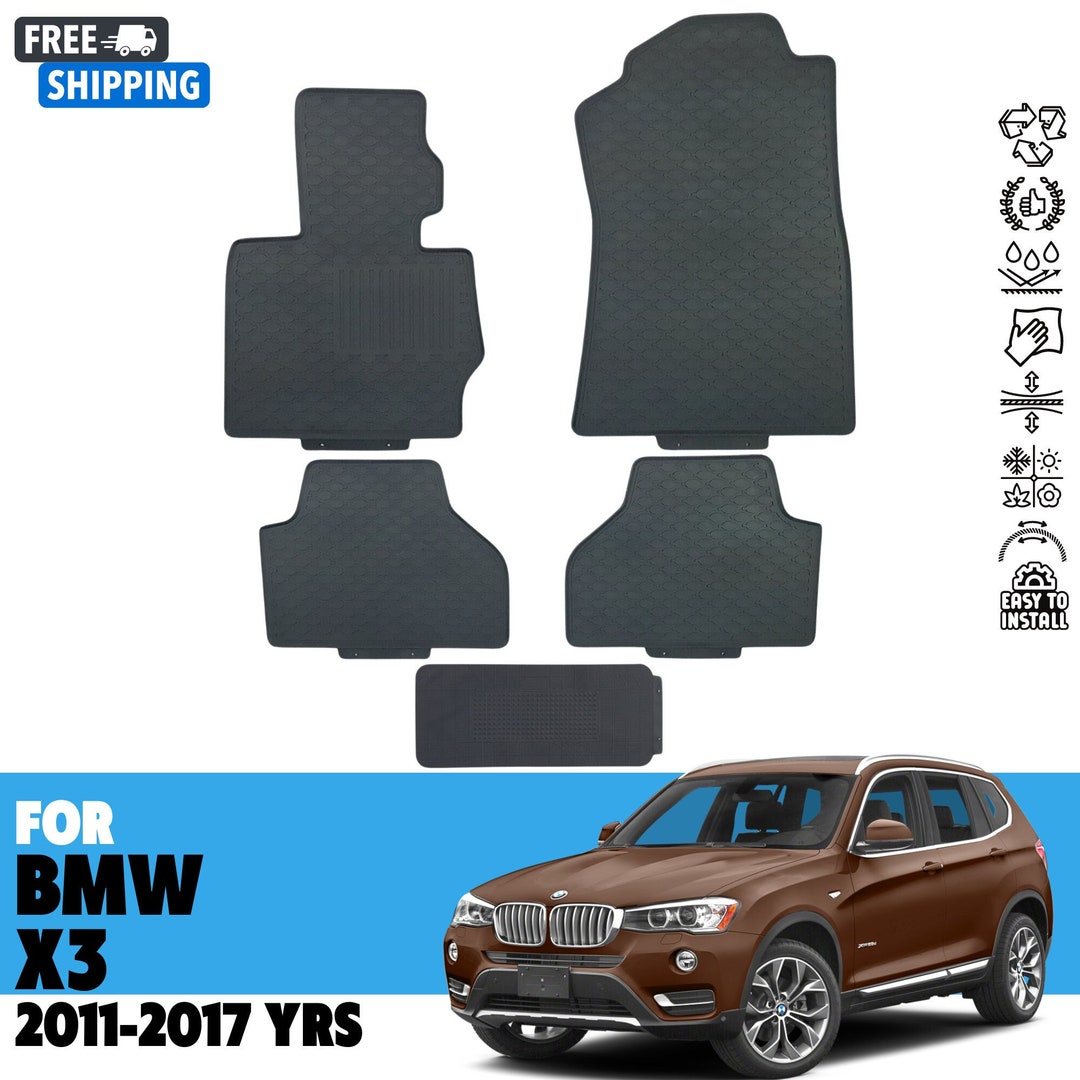 Floor Mats for BMW X3 2011-2017 F25 All Weather Rubber Set Black Anti ...
