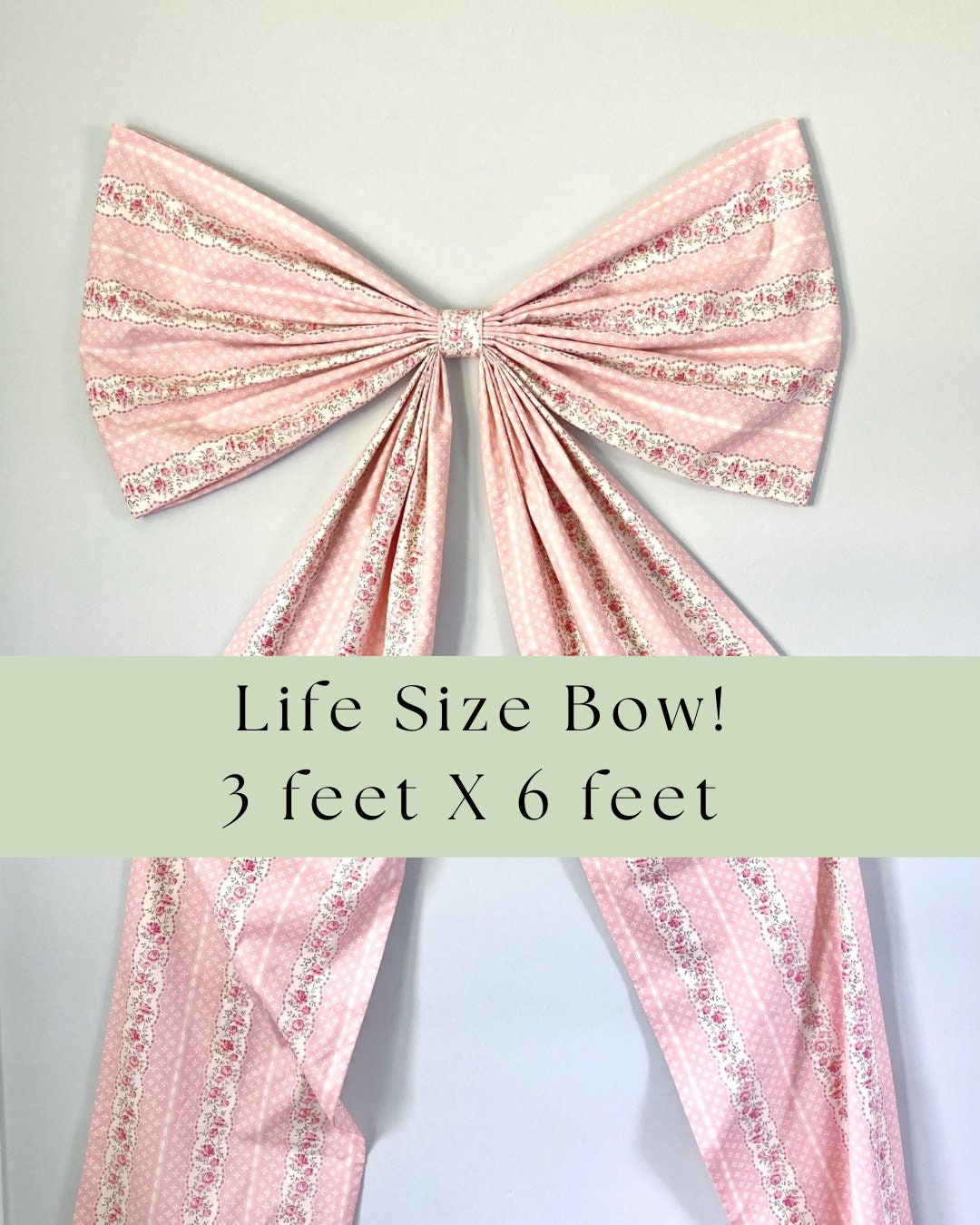 Big Wall Bow Pink Tween Girl Bedroom Decor Pink Girl Birthday Giant ...