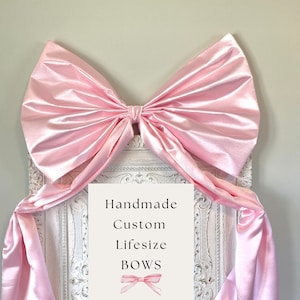 Big Bow Pink Giant Bow Large Wall Bow Coquette Room Decor Coquette Nursery Decor Girly Wall Art Bedroom Large Bow Decor Wall Decor Pink Bow