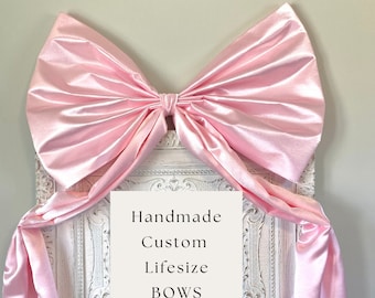 Big Bow Pink Giant Bow Large Wall Bow Coquette Room Decor Coquette Nursery Decor Girly Wall Art Bedroom Decor Balletcore Wall Decor Pink Bow