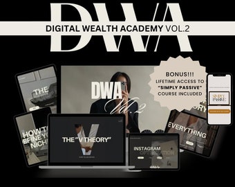 Curso de Digital Wealth Academy / Curso de marketing digital DWA con derechos de reventa principales, productos digitales DFY hechos para usted, ingresos pasivos