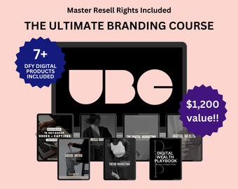 UBC The Ultimate Branding Course with Master Resell Rights, DFY Digital Products, UBC Digital Marketing Course, Faceless Bundle Edition