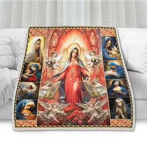 Our Lady Of Guadalupe All Season Throws Blanket Comfort Warmth Soft Cozy Blanket Fleece Blanket Couch Blanket Reversible Bed Throw TV