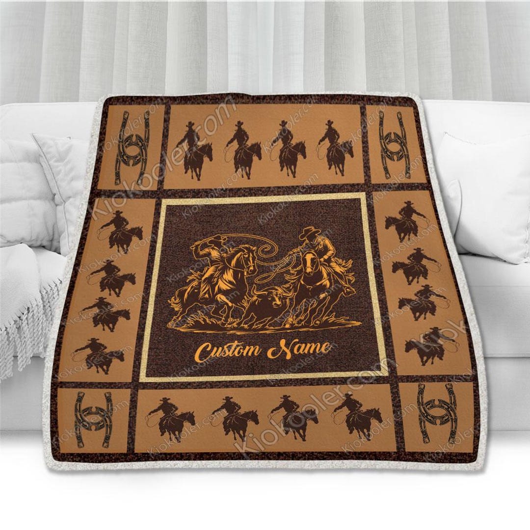 Barrel Racing Custom Team Roping Throws Blanket Comfort Warmth Soft ...