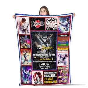 Karate Blanket, Karate Gift for Girl, Sports Blanket, Birthday Gift for Kids, Gift for Taekwondo Lovers, Karate Judo Throw For Bed