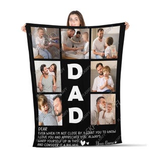 Gifts for Dads Custom Photo Blanket, Fleece Blanket, Throws Blanket Comfort Soft Cozy Blanket Fleece Blanket Couch Blanket, Gift for Family