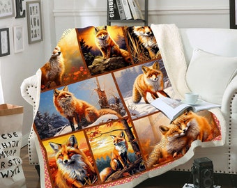 Der Fuchs Ganzjahresdecke Komfort Wärme Weiche Kuscheldecke Fleecedecke Couchdecke Wendebett Überwurf TV Decke Komfort