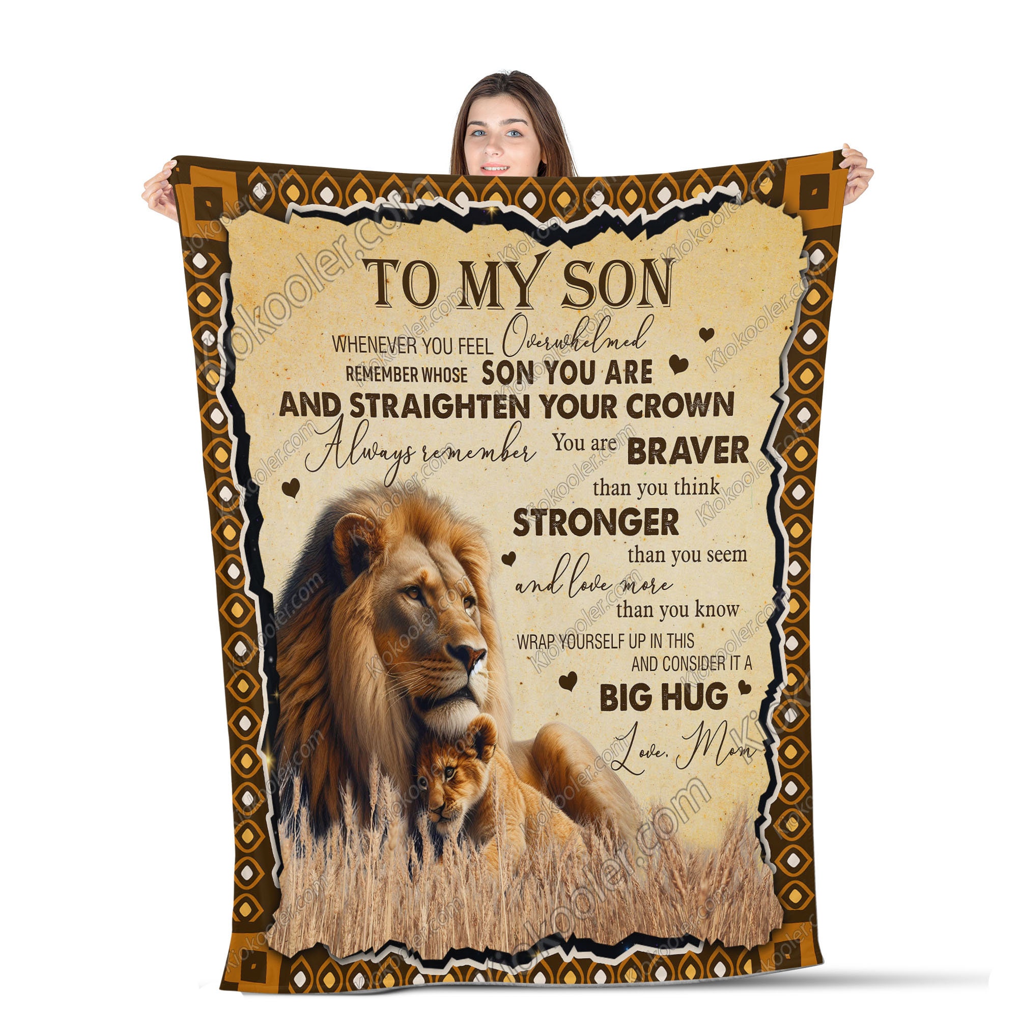 To my son lion blanket shop