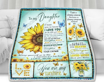 You Are My Sunshine Blanket, Soft Cozy Blanket Fleece Blanket, Sunflower Blanket, Sunflower Decor, Birthday Gifts Blanket