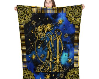 Zodiac Blanket: Custom Aries Taurus Gemini Cancer Leo Virgo Libra Scorpio Sagittarius Capricorn Aquarius Pisces