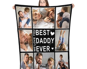 Gifts from Daughter Son Custom Photo Blanket, Fleece Blanket, Throws Blanket Soft Cozy Blanket Fleece Blanket Couch Blanket, Gift for Family