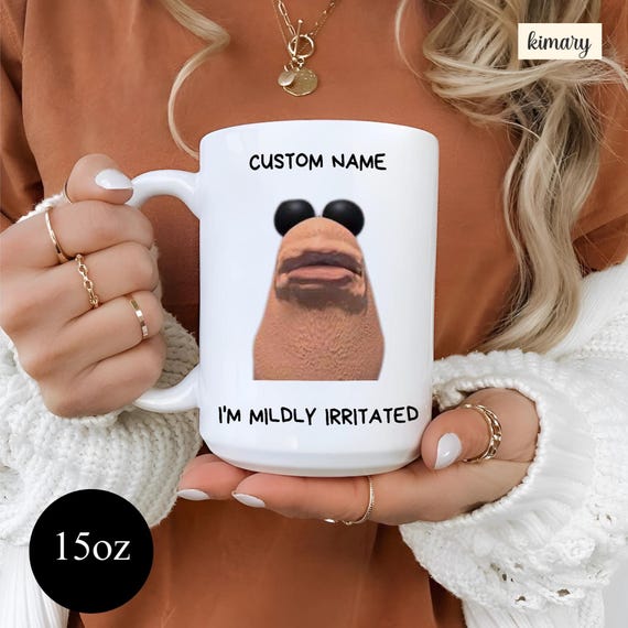 Marcus the Worm Personalized Gift Mug, Marcus The Worm Merch, Funny Meme Brain Rot Shirt, Marcus I'm Mildly Irritated, Brain Rot Mug, marcus