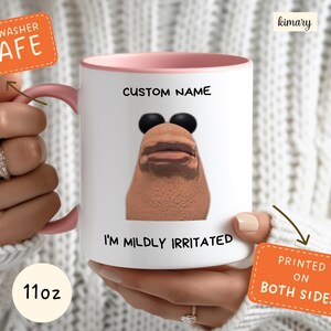 Marcus the Worm Personalized Gift Mug, Marcus The Worm Merch, Funny Meme Brain Rot Shirt, Marcus I'm Mildly Irritated, Brain Rot Mug, marcus image 6