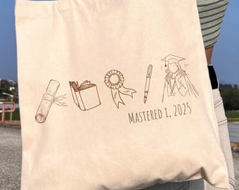 mastered it graduation gift, Master Degree Gift, Master Degree Graduation tote bag, Class of 2025, Mastered it Grad tote bag Graduation mom