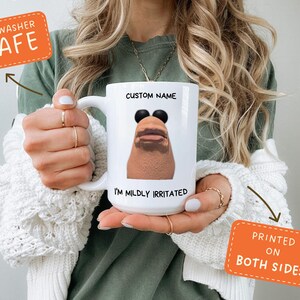 Marcus the Worm Personalized Gift Mug, Marcus The Worm Merch, Funny Meme Brain Rot Shirt, Marcus I'm Mildly Irritated, Brain Rot Mug, marcus image 4
