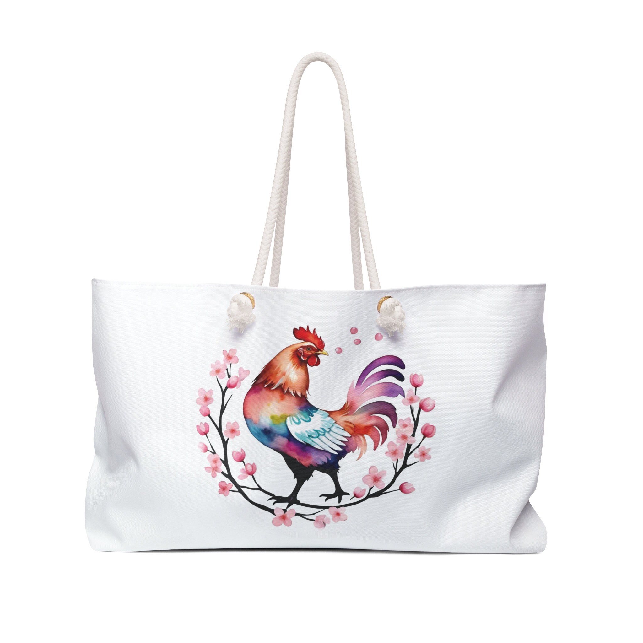 Sac de poulet sac d'art aquarelle coq Tote bag
