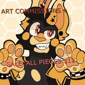 SALE Custom Art Commission: Character Drawing, Furry, Pet, Fanart