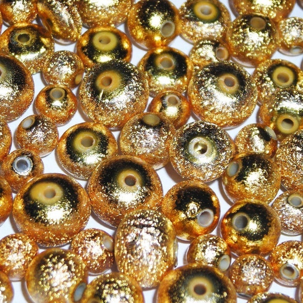 big bag of gold stardust round and rondells