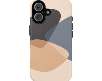 Warm Abstract Phone Case | Modern Neutral Art Case for iPhone 17 Pro Max, Samsung Galaxy S25