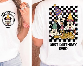 Personalized Disney Birthday T-Shirt,Disney Birthday Squad Shirt,Disney Birthday Boy Girl Shirt,Mickey Friends Birthday Trip T-Shirts