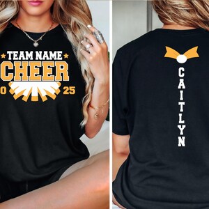Custom Cheer Team Name Shirt, Cheer Player T-Shirt, Personalized Cheer Shirt, Cheer Competition Outfit, Game Day Shirt, Mascot Shirt