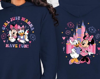 Disney Minnie Daisy Summer Hoodie, Girls just Wanna Have Fun Hoodie, Disney Besties Hoodie, Disney Summer Hoodie, Disneyworld Hoodie