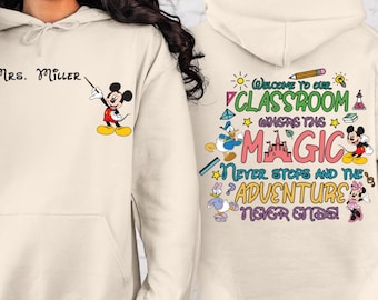 Personalized Teacher Hoodie,Custom Teacher Hoodie,Mickey Mouse Hoodie,Custom Name Hoodie,Disney Teacher,School Hoodie,Teacher Hoodie