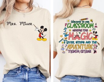 Personalized Teacher T-Shirt,Custom Teacher Shirt,Mickey Mouse Shirt,Custom Name Shirt,Disney Teacher,School Hoodie,Teacher Hoodie