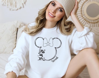 Personalized Disney Sweatshirt, Custom Disney Couple Sweatshirt, Disneyland Group Sweatshirt, Family Vacation Sweat, Disney Trip Sweatshirts