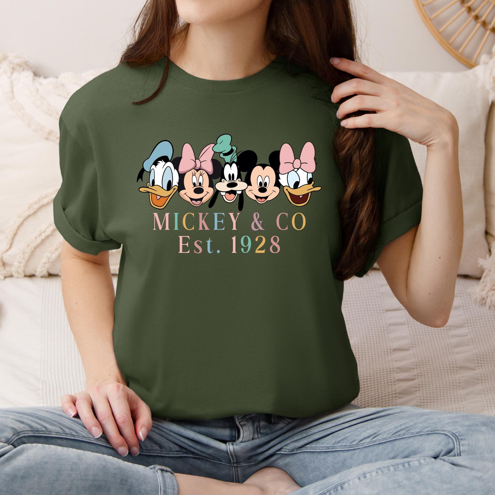Retro Disney Mickey and Co T-shirt,mickey and Co. Est. 1928 Shirt 