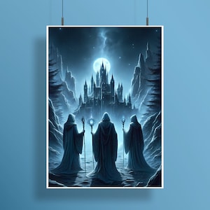 Dungeons and Dragons Poster Wall Art, Fantasy Artwork, Dnd Poster, DnD Wall Art, Fantasy Poster, Wizard Wall Art, D&D Artwork
