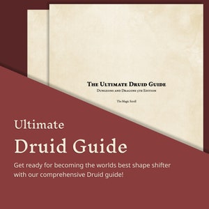 Ultimate D&D Druid Guide Dungeons and Dragons Toolkit for Building a Druid DnD Guide Dungeon Master Guide, Fantasy World Guide