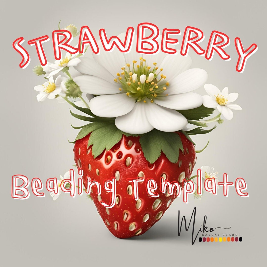Strawberry Beading Template Etsy