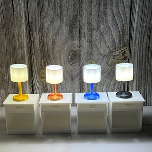 Miniature Dollhouse Lamp, Miniature Lamp, Modern Miniature Table Lamp