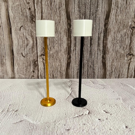 Miniature Dollhouse Lamp, Miniature Lamp, Miniature Floor Lamp, Modern Miniature Floor Lamp with Light