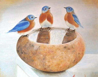 Pájaros azules de la felicidad