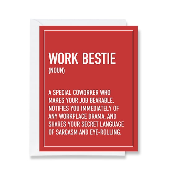 Work Bestie Definition Greeting Card