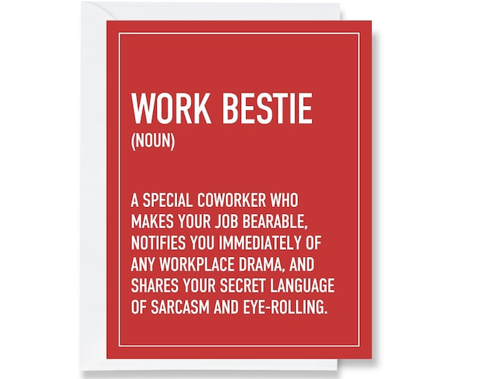 Work Bestie Definition Greeting Card