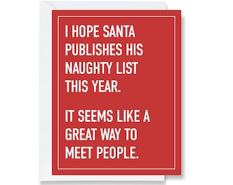 Santa's Naughty List Greeting Card