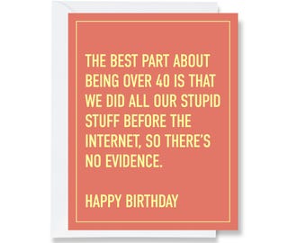 The Best Part Of Being 40 Greeting Card