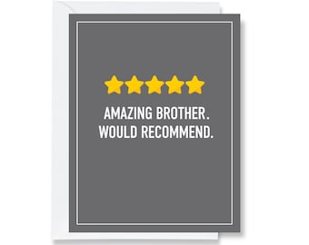 5 Star Brother Greeting Card