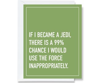 If I Became a Jedi Greeting Card